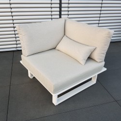 ICM Gartenlounge Loungemöbel Menton Aluminium weiß 1 Sitzer Sessel garten wetterfest modul ICM Gartenlounge Loungemöbel Menton Aluminium weiß 1 Sitzer Sessel garten wetterfest modul