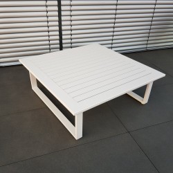 ICM table de jardin table de salon mobilier de jardin Menton aluminium blanc grande table étanche extérieur ICM table de jardin table de salon mobilier de jardin Menton aluminium blanc grande table étanche extérieur