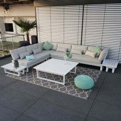 ICM salon de jardin mobilier d'extérieur St. Tropez aluminium blanc module luxe exclusif modulaire salon ensemble jardin ICM salon de jardin mobilier d'extérieur St. Tropez aluminium blanc module luxe exclusif modulaire salon ensemble jardin