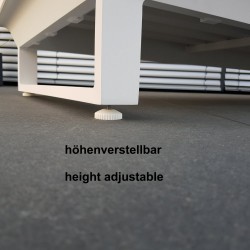 ICM Gartenlounge Gartenmöbel Menton Aluminium weiß Fuß Füsse höhen verstellbar outdoor ICM Gartenlounge Gartenmöbel Menton Aluminium weiß Fuß Füsse höhen verstellbar outdoor