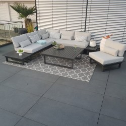ICM garden lounge muebles de jardín St. Tropez aluminio antracita lounge muebles módulo de aluminio modular exclusivo ICM garden lounge muebles de jardín St. Tropez aluminio antracita lounge muebles módulo de aluminio modular exclusivo