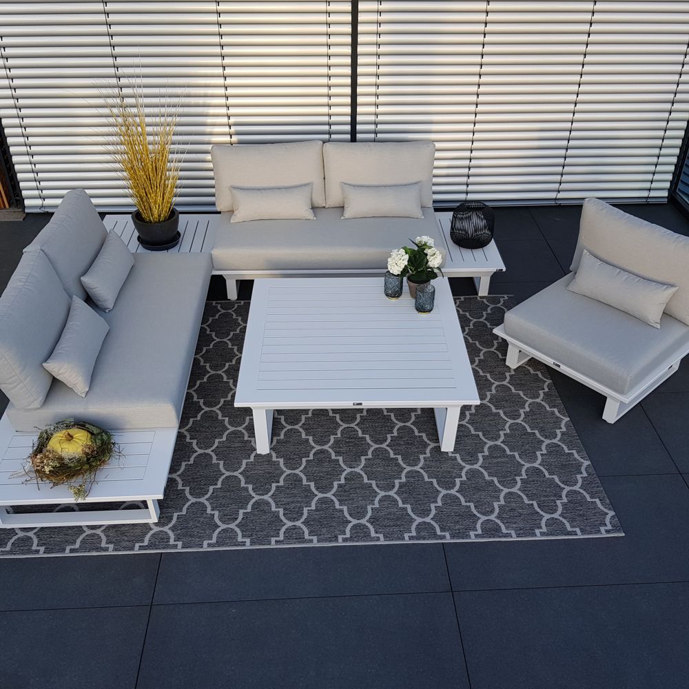 ICM garden lounge muebles de exterior Grenoble módulo de aluminio antracita conjunto de lujo muebles de jardín