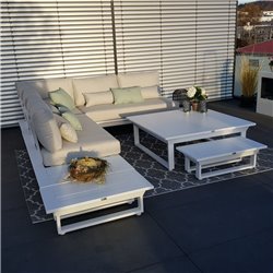 ICM garden lounge patio furniture Grenoble aluminum alu anthracite backrest module set ICM garden lounge patio furniture Grenoble aluminum alu anthracite backrest module set