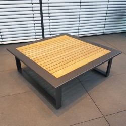 ICM mesa de jardín mesa de salón muebles de jardín Cannes aluminio Teca antracita mesa grande ICM mesa de jardín mesa de salón muebles de jardín Cannes aluminio Teca antracita mesa grande