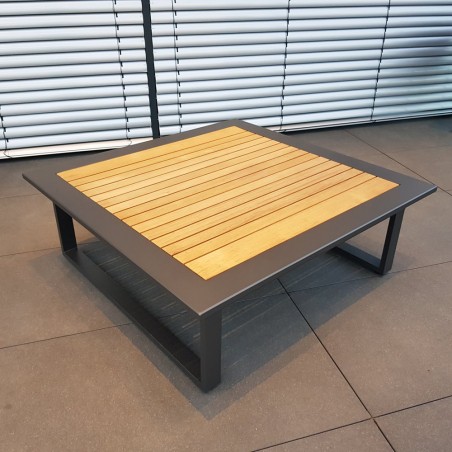 ICM garden table lounge table garden furniture Cannes aluminium Teak anthracite large table ICM garden table lounge table garden furniture Cannes aluminium Teak anthracite large table