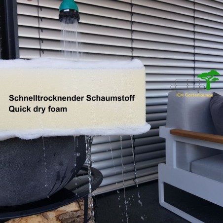 ICM Gartenlounge Gartenmöbel Cannes Aluminium Teak Anthrazit Quick dry foam ICM Gartenlounge Gartenmöbel Cannes Aluminium Teak Anthrazit Quick dry foam